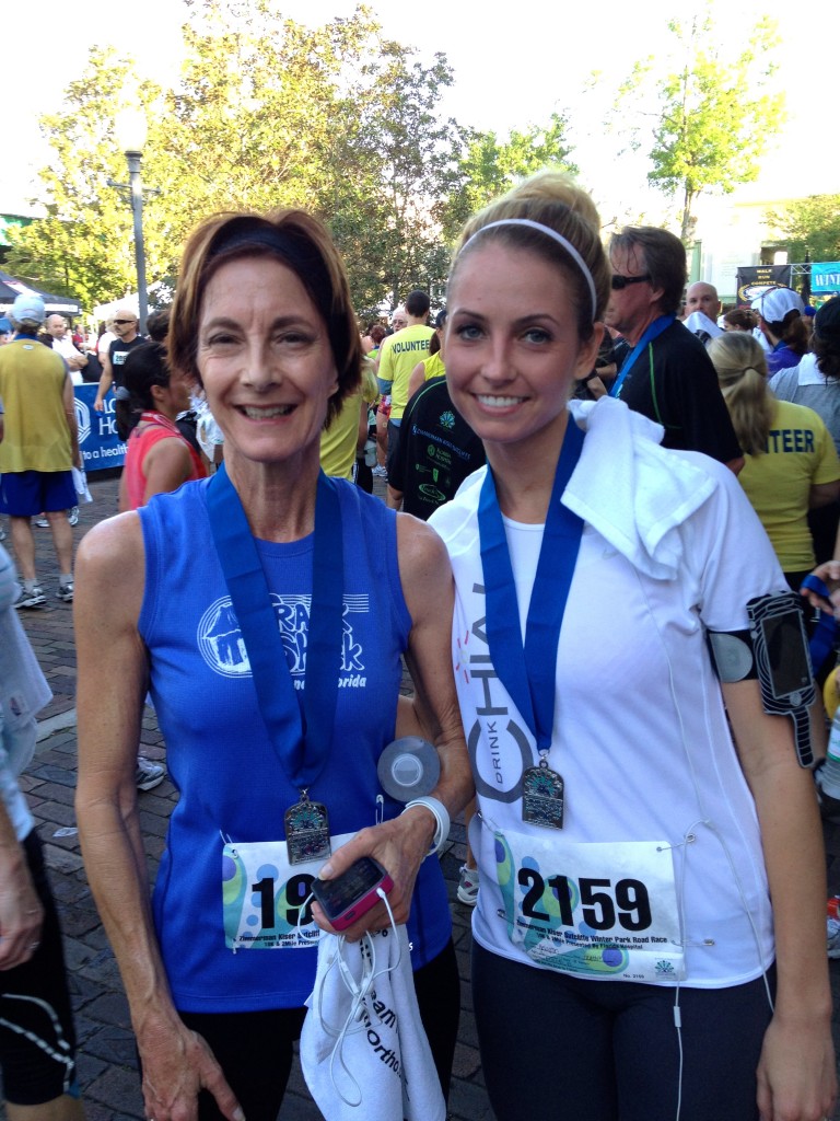 Mom and me after the 10K