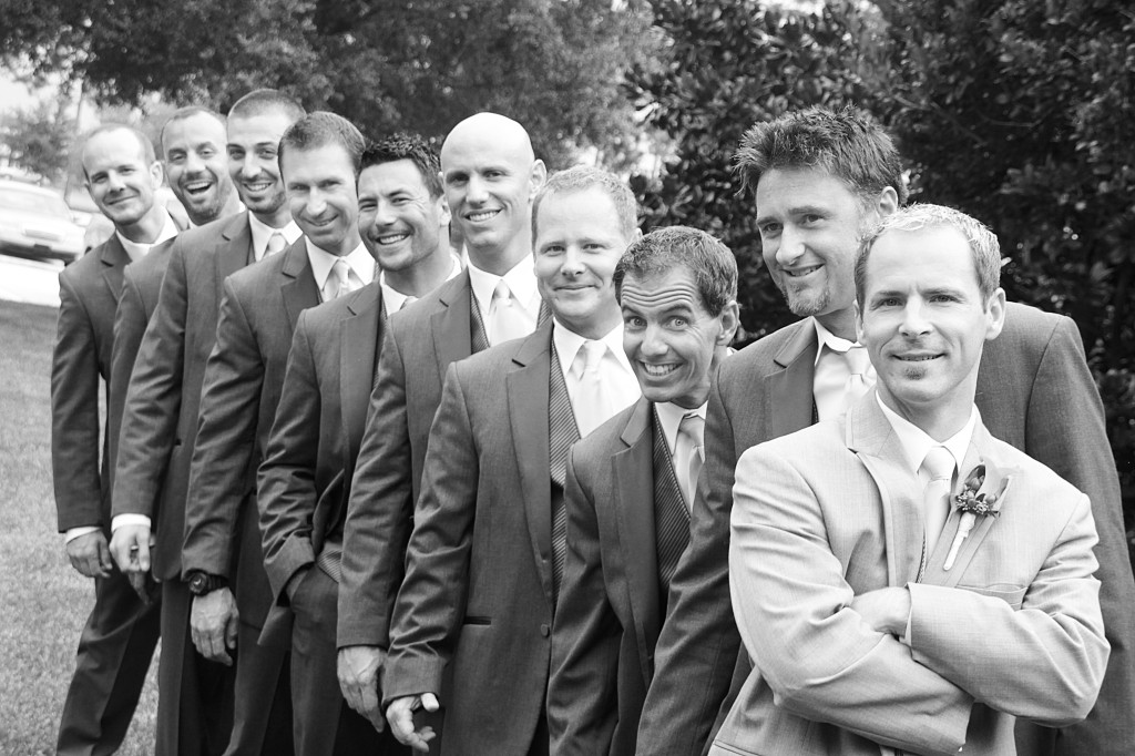 Groomsmen straight line Groomsmen straight line