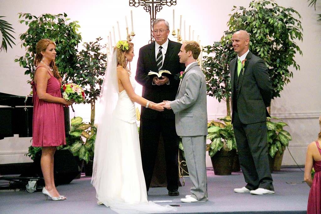 Standing at the altar Standing at the altar