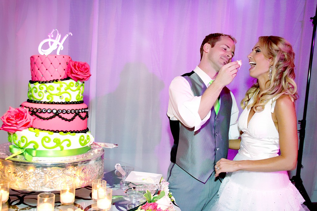 Cutting the cake