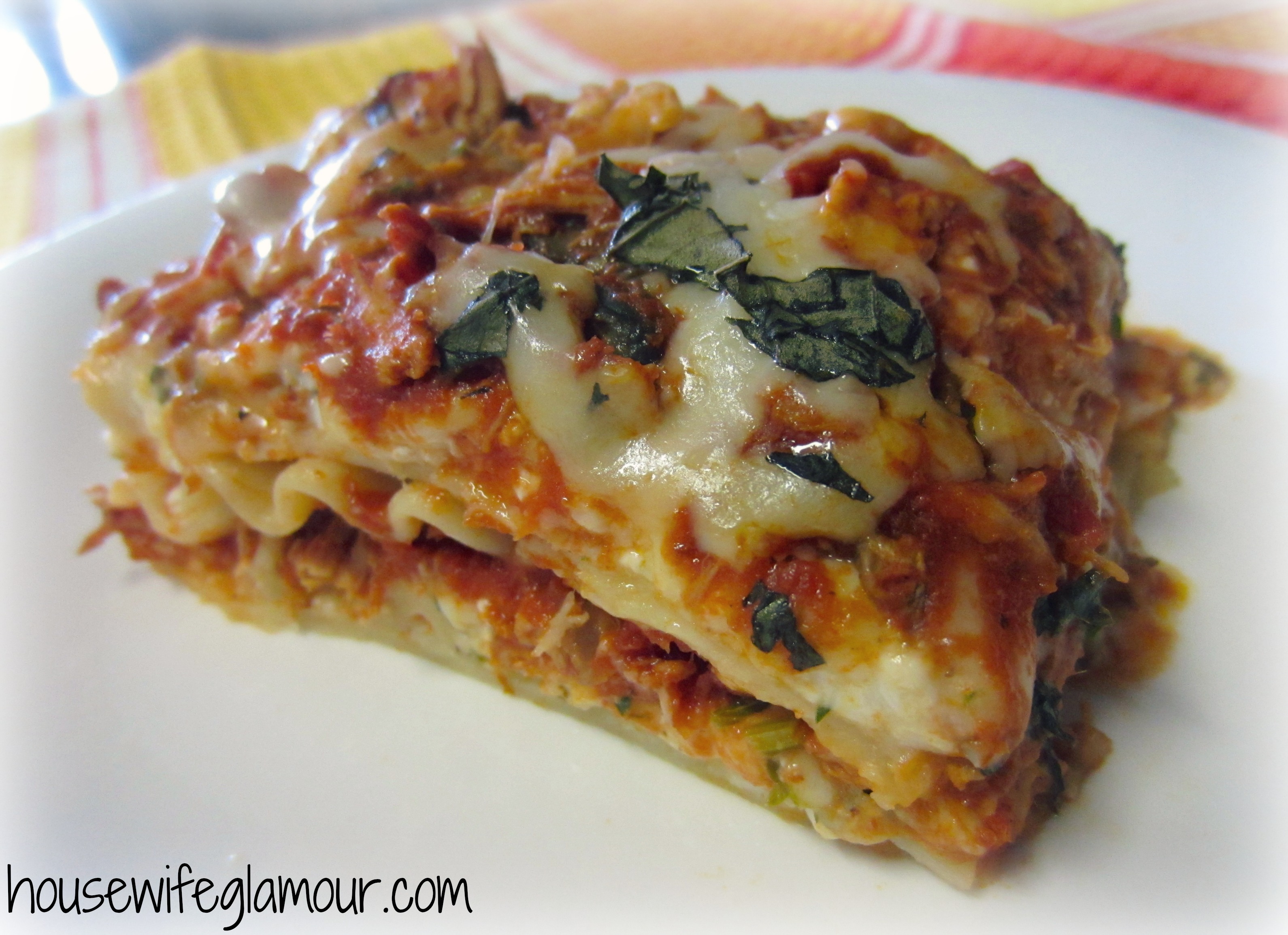 Lightened Up Chicken Lasagna