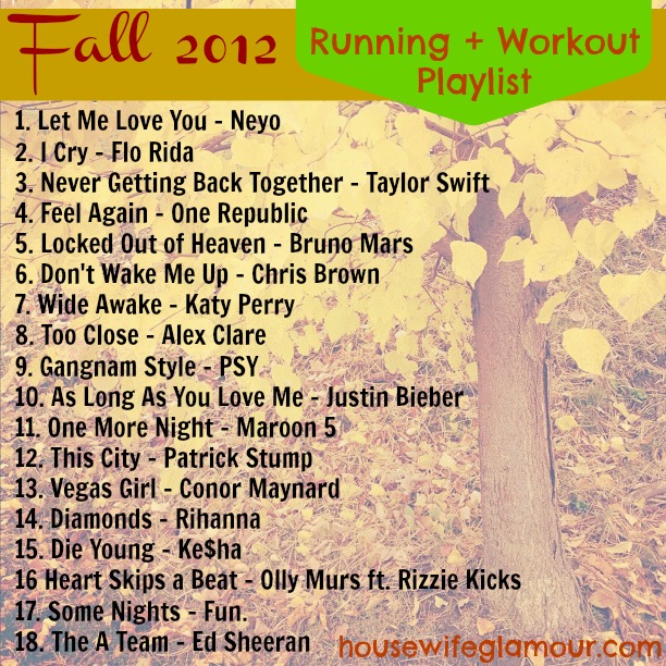 Fall 2012 Workout Playlist #FitFluential Fall 2012 Workout Playlist #FitFluential