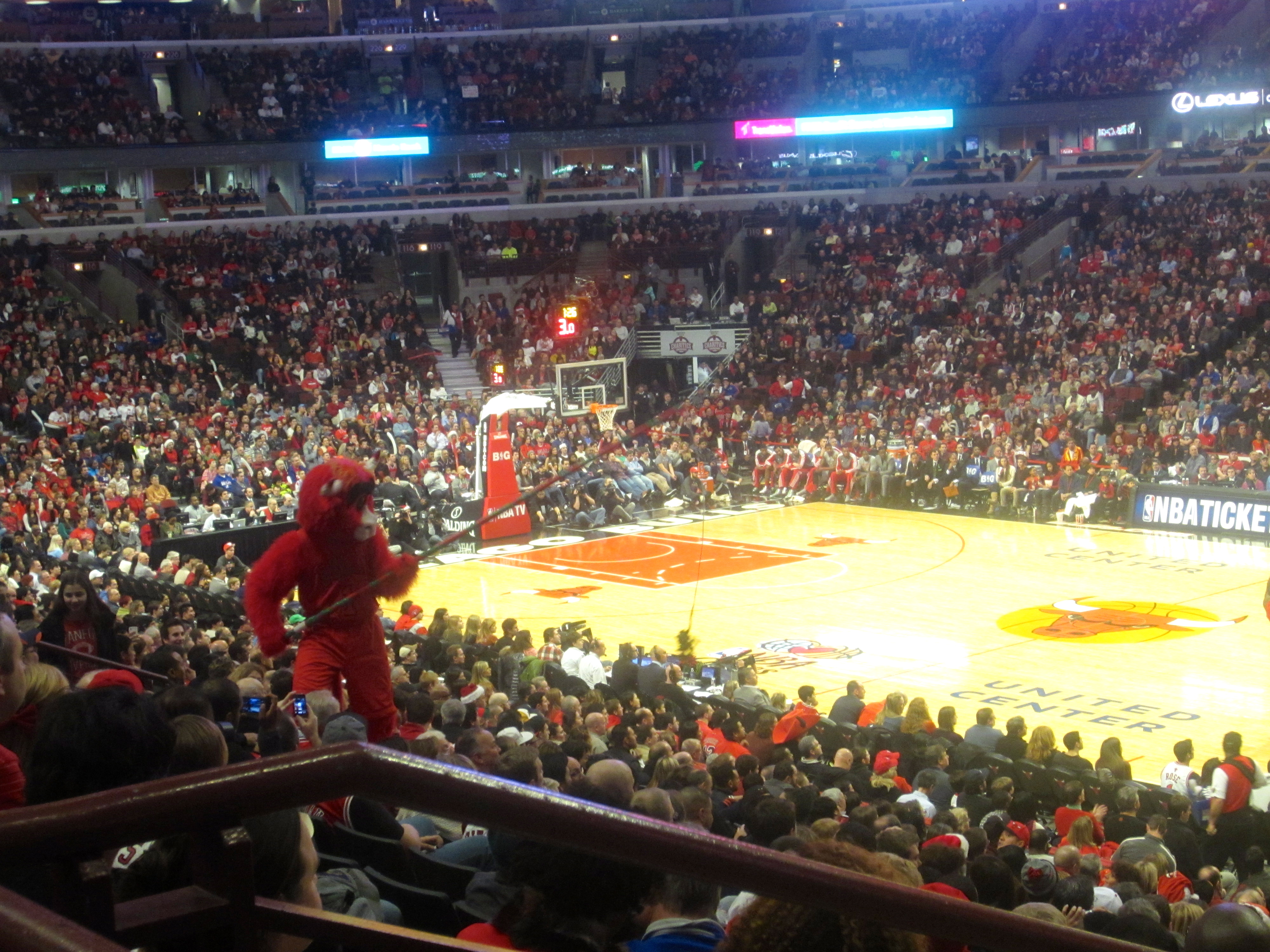 Benny the Bull with mistletoe