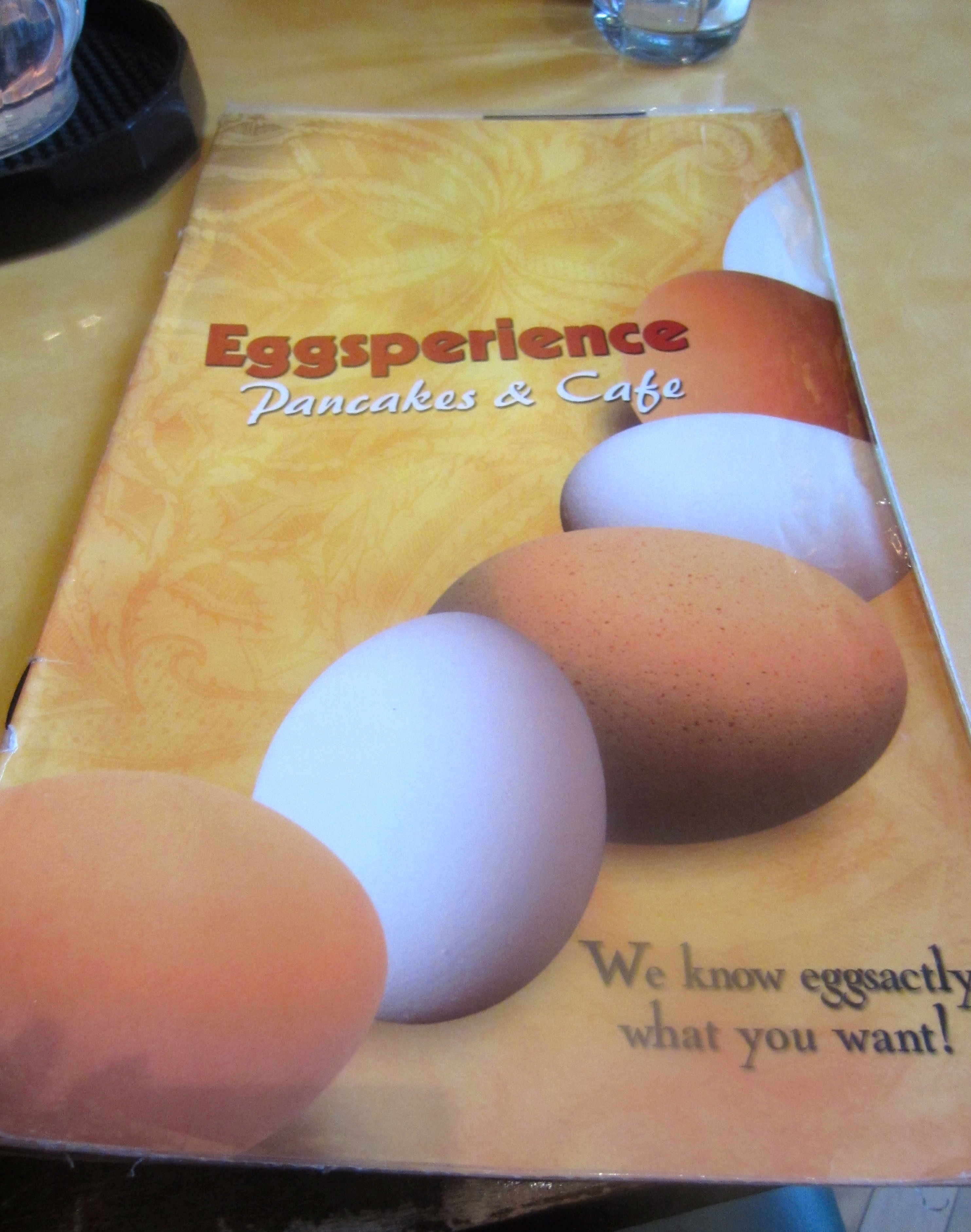 Eggsperience Cafe Menue